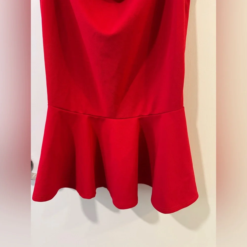 Maternity My Bump short sleeved Elegant Red Midi Dress size small - Picture 5 of 6